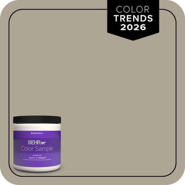 BEHR PREMIUM PLUS 8 oz. Home Decorators Collection #HDC-NT-14 Smoked Tan Eggshell Enamel Interior Paint & Primer Color Sample