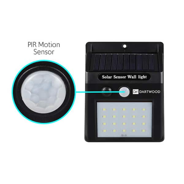 36 LED Solar Motion Sensor Light Body Induction Dual Head Street Lamp Spotlight 
