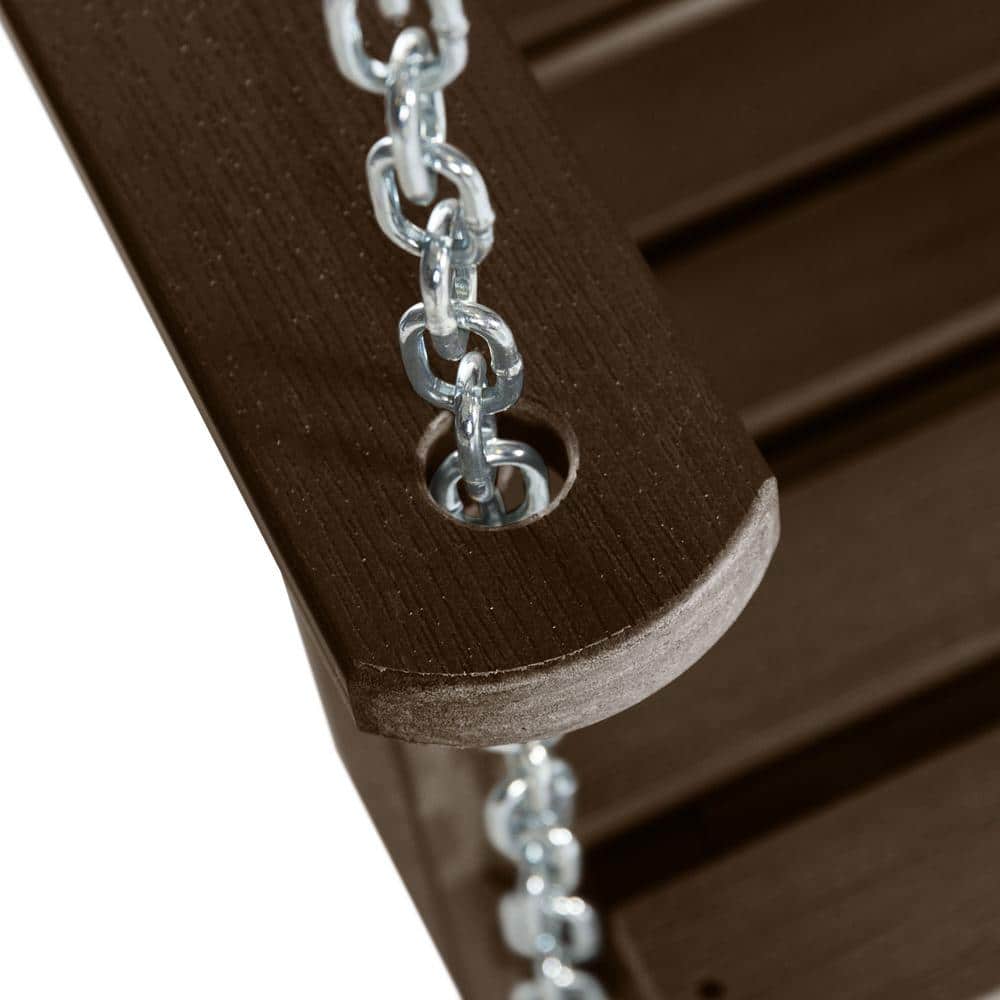 Weathered Acorn Recycled Plastic 5ft Outdoor Porch Swing