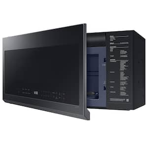 Smart 2.1 cu. ft. Over-the-Range Microwave with Auto Connectivity & SmartThings Cooking in Matte Black Steel