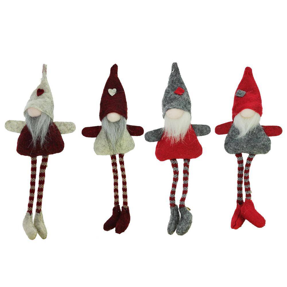Details about    3 Christmas Blue Pink Red Gnome Felt Ornaments Home Decor