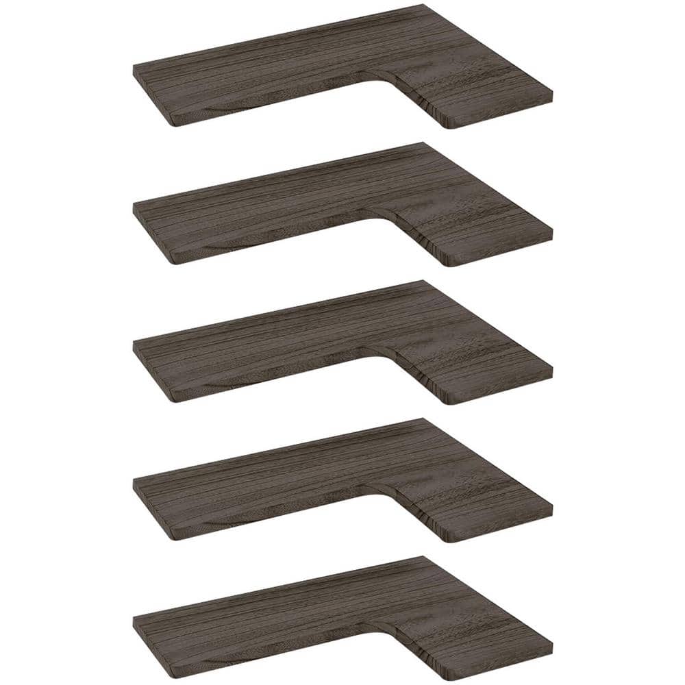 16.1 in. W x 11.4 in. D Corner Floating Shelves (Set of 5) Decorative Wall 