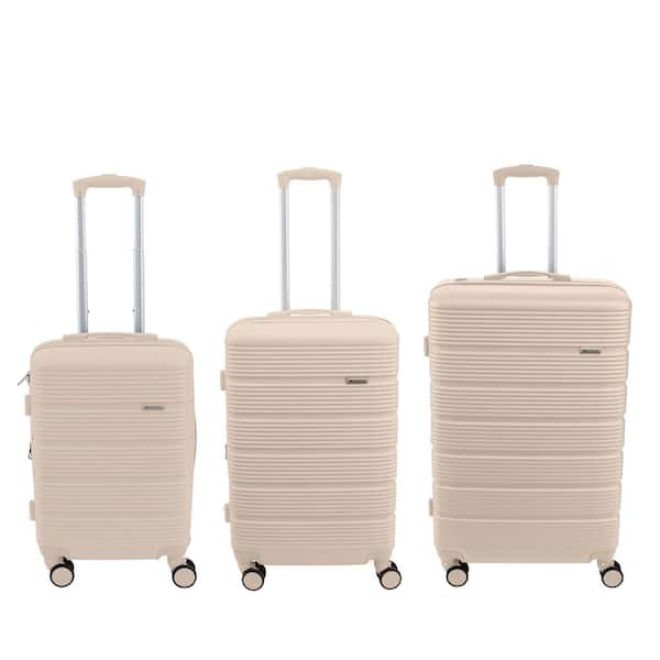 GForce G-Force 3-Piece Expandable Rolling Luggage Set in Ivory