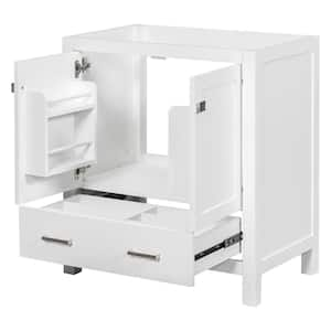 29.4 in. W x 17.9 in. D x 33 in. H Bath Vanity Cabinet without Top in White