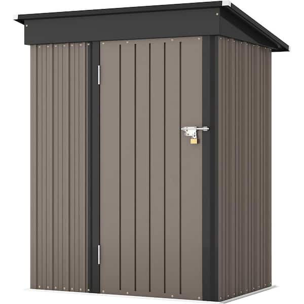 Patiowell 5 ft. W x 3 ft. D Outdoor Storage Metal Shed with