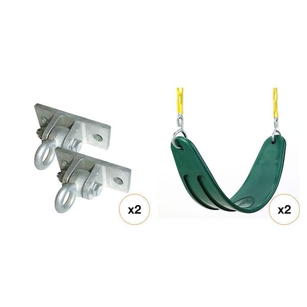 Heavy-Duty Swing Seat with Heavy Duty Swing Hangers Combo (2-Pack)