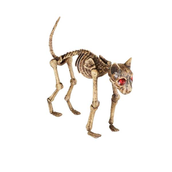 Grave & Bones Animated LED Decayed Skeleton Cat