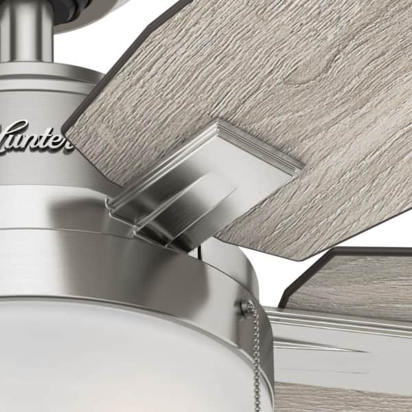 Hunter Antero 46 in. LED Indoor Brushed Nickel Ceiling Fan