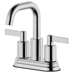 Concorde 4 inch 2-Handle Centerset Bathroom Faucet with Push Pop Drain in Brushed Nickel