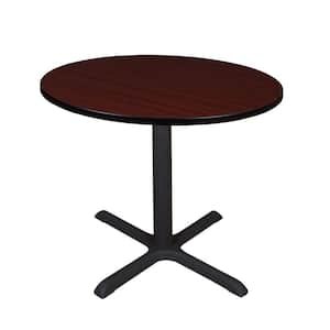 Bucy Mahogany Round 42 in. Breakroom Table