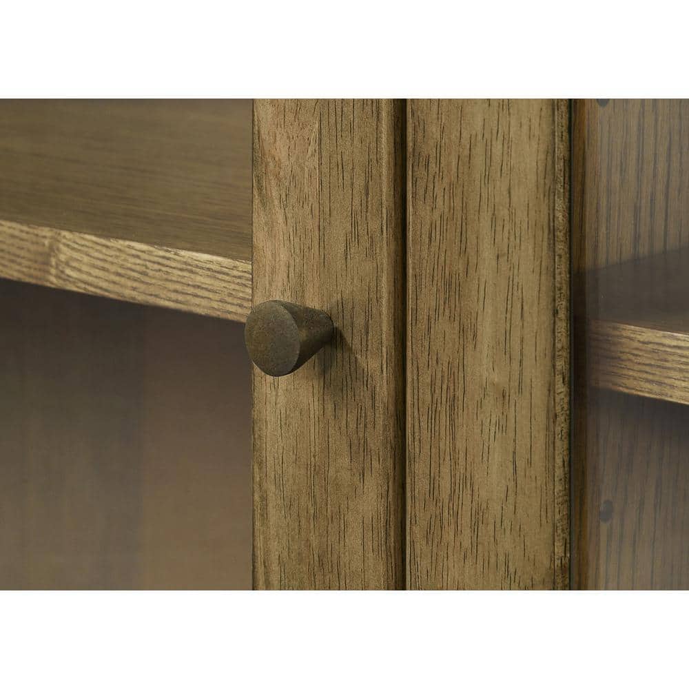 Castlewood 71-Inch Brown Oak Mid Century Modern Sideboard Buffet