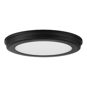 13 in. Matte Black Edgelit 3CCT LED Flush Mount (2-Pack)