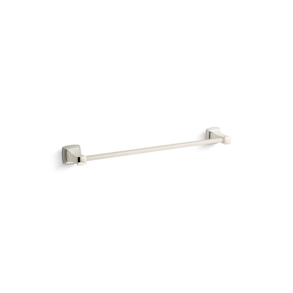 KOHLER Riff 24 in. Single Towel Bar in Vibrant Polished Nickel 27410SN
