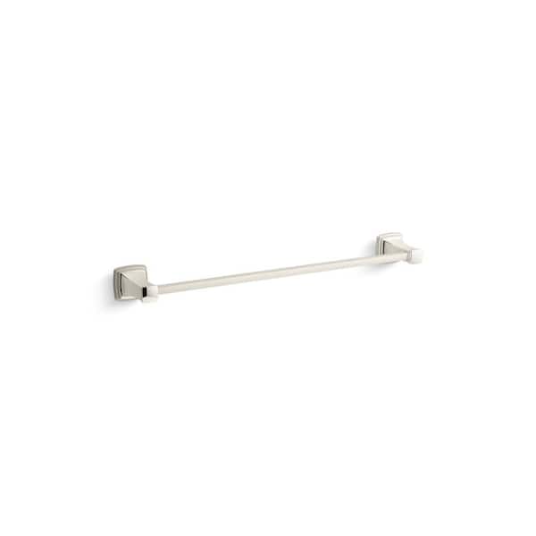 KOHLER Riff 24 in. Single Towel Bar in Vibrant Polished Nickel