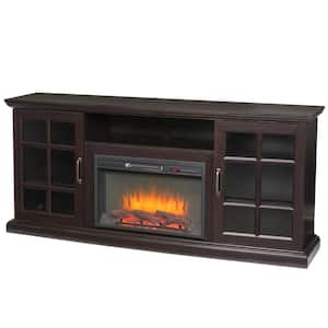 Edenfield 70 in. Freestanding Infrared Electric Fireplace TV Stand in Espresso