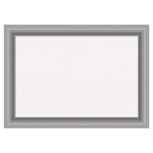 Peak Polished Nickel White Corkboard 42 in. x 30 in. Bulletin Board Memo Board