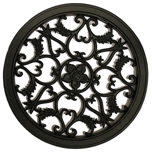 NUVO IRON EZ Install 8-Standard Fence Board Arched Pro Gate Frame with One 15 in. Dia Round Gate Insert