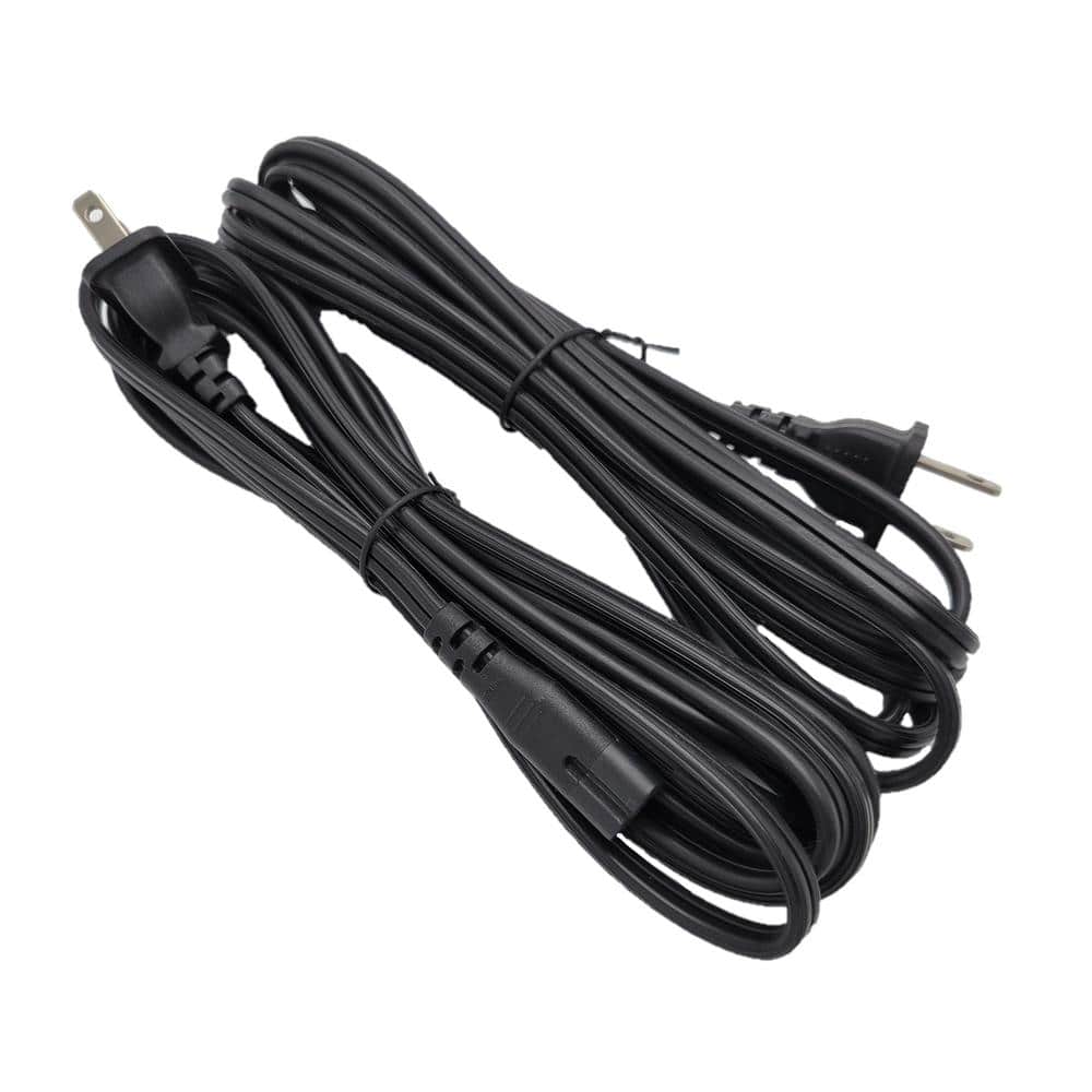 Micro Connectors 10 Feet Notebook AC Power Cord 2-Prong (2-Pack) (18 AWG) Black (M05-125-10-2P)