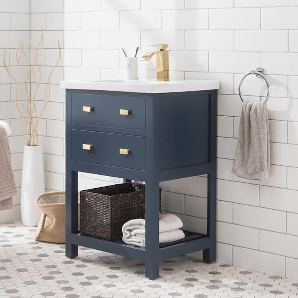 Water Creation VIOLA 24 in. W Bath Vanity in Monarch Blue Finish with ...