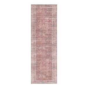 Nostalgia Euphoria Rust Red and Brown 2 ft. x 6 ft. Machine Washable Area Rug