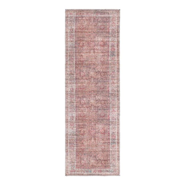 Unique Loom Nostalgia Euphoria Rust Red and Brown 2 ft. x 6 ft. Machine Washable Area Rug