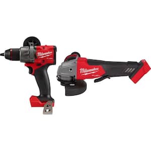 M18 FUEL 18-Volt Lithium-Ion Brushless Cordless 1/2 in. Hammer Drill/Driver and 4-1/2 in./5 in. Grinder w/Paddle Switch