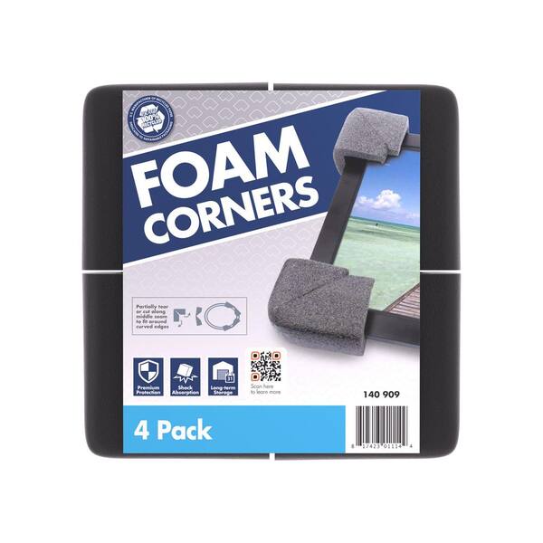 Classic Foam Corner Protectors - 4 Pack, Grey