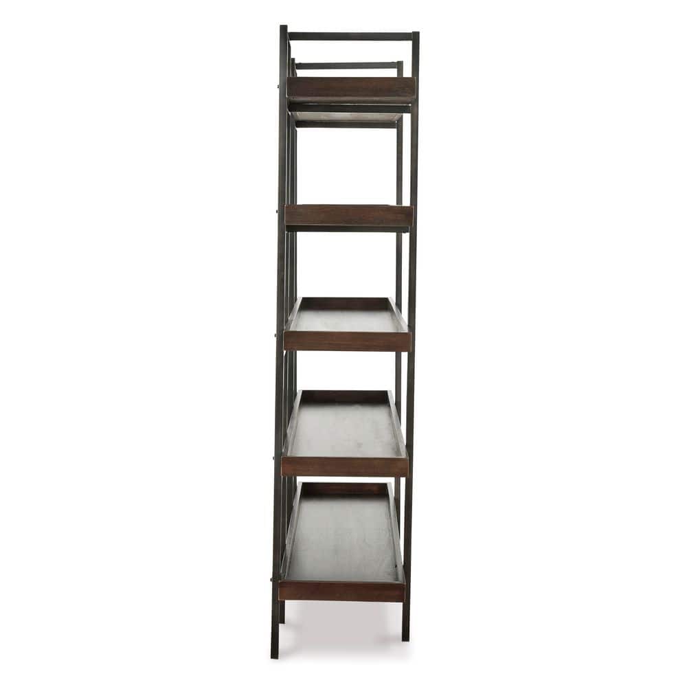 Starmore Industrial Brown Acacia and Steel Bookcase