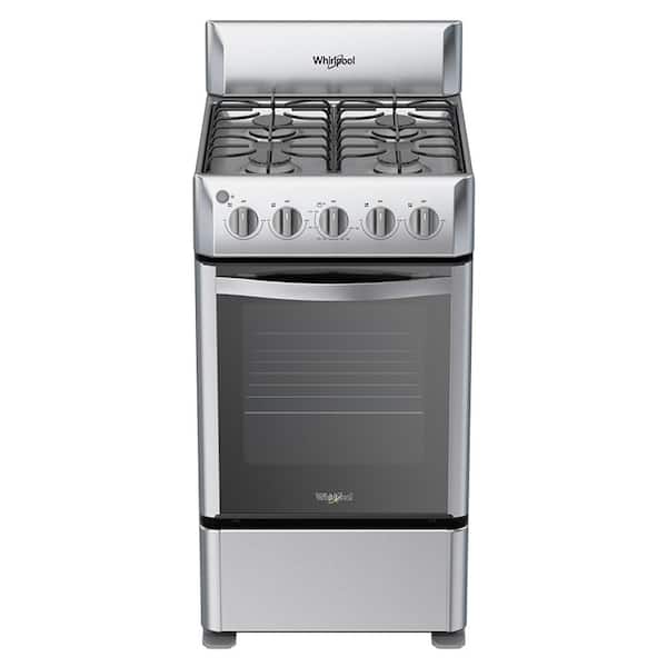 20 in. 2.7 cu. ft. 4 Burner Freestanding Gas Range in Stainless Steel