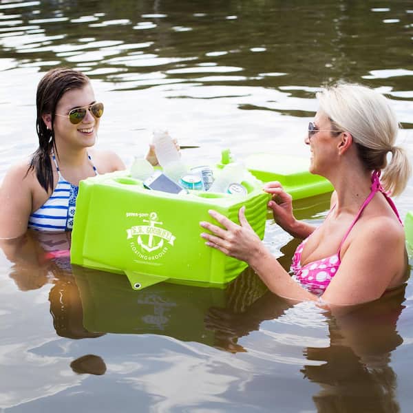 Floating Super Soft Goodlife Drink Pool Kooler, Fierce Green