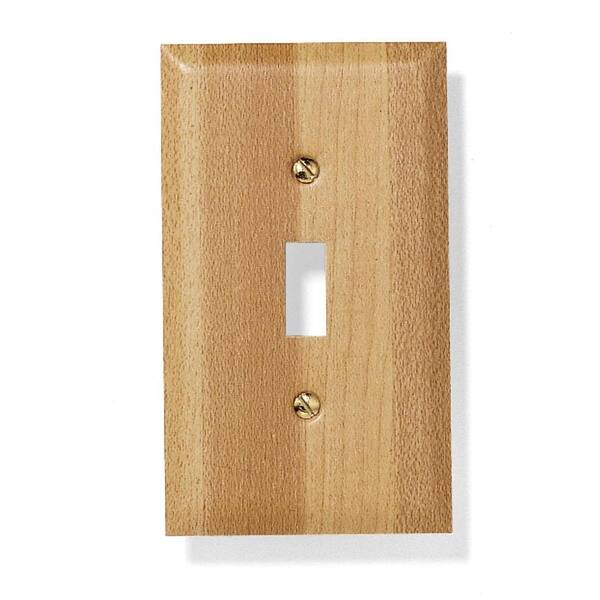 AMERELLE Wood 1-Gang Toggle Wall Plate (1-Pack)