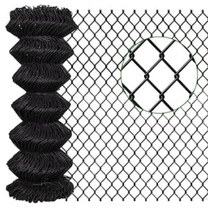 6 ft. x 50 ft. 9-Gauge Galvanized Metal Chain Link Fabric Roll Fit Residential, Yard and Patio