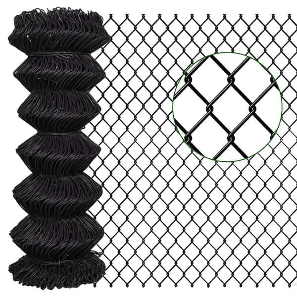 6 ft. x 50 ft. 9-Gauge Galvanized Metal Chain Link Fabric Roll Fit Residential, Yard and Patio