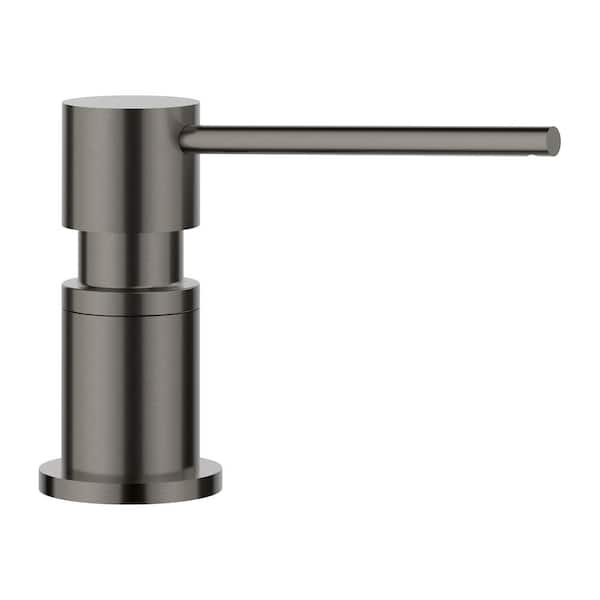 Lato Deck-Mounted Soap and Lotion Dispenser in Satin Dark Steel