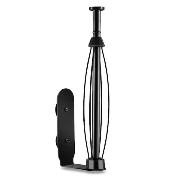 Magnetic Black Wall Mount Paper Towel Holder Stainless Steel Dampening Effect for Kitchen Garage Refrigerator