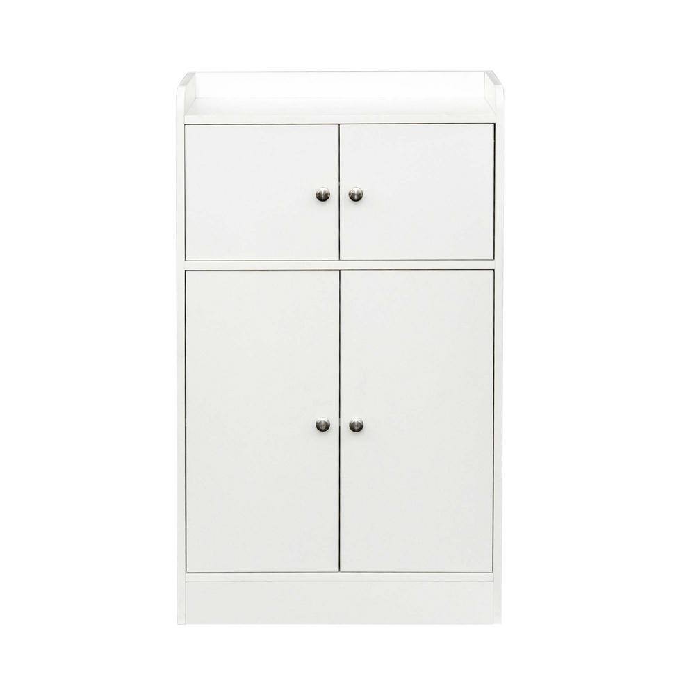 23.62 in. W x 10.63 in. D x 39.37 in. H White Linen Cabinet Kitchen Storage