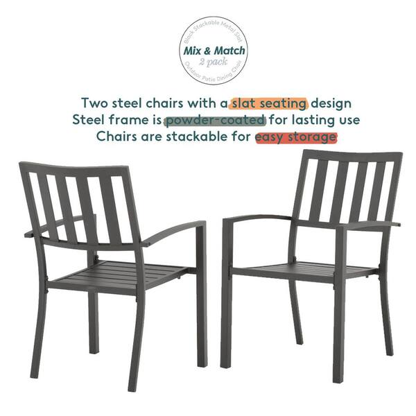 Anti Rust Dining Chairs, Galvanized Steel Outdoor Furniture