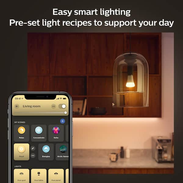 100-Watt Equivalent A21 Smart LED Tunable White Light Bulb with Bluetooth (2-Pack)