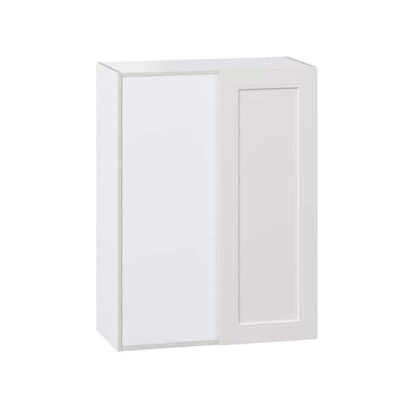 Galveston 30 in. W x 40 in. H x 14 in. D Assembled Wall Blind corner Right Kitchen Cabinet in Painted Light Gray