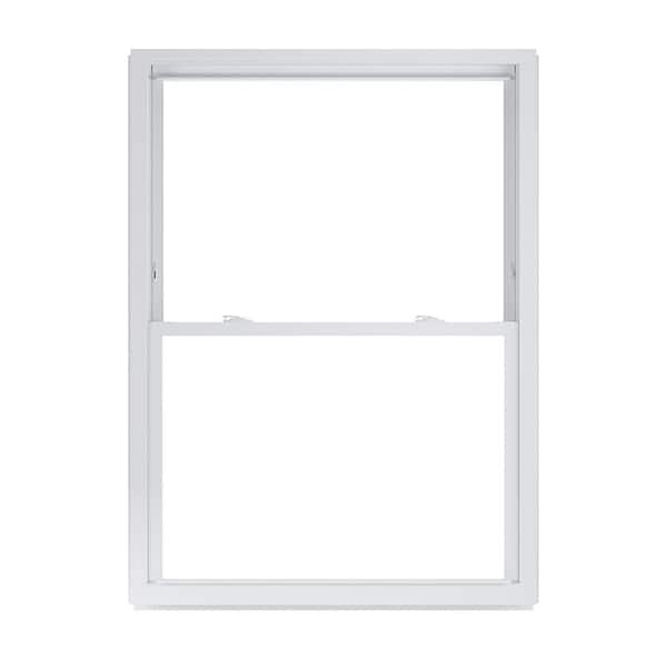 American Craftsman 39.75 in. x 53.25 in. 50 Series White Double Hung Low-E Argon Glass Vinyl Replacement Window, Screen Incl