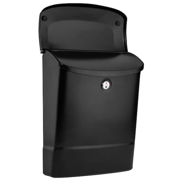 Parkside Locking Wall Mount Mailbox in Black Parkside Locking Wall Mount Mailbox in Black