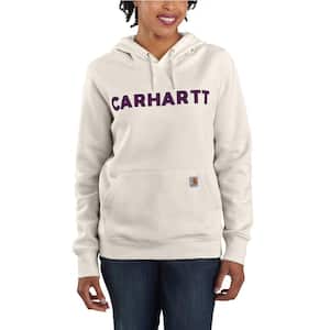 Women's X-Large Malt Cotton/Polyester Relaxed Fit Midweight Logo Graphic Sweatshirt
