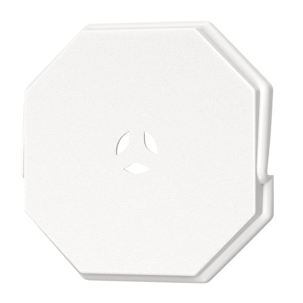 Vinyl 6.63 in. x 6.63 in. White Siding Mounting Block, Textured and Paintable White Surface, Easy to Install