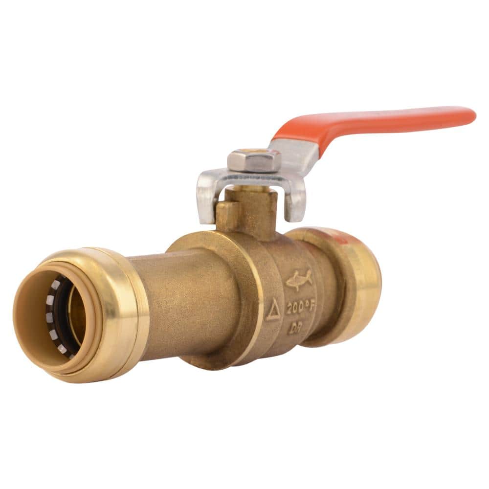 Push to Connect Lead-Free Brass Ball Valves Push-Fit 3/4" Sharkbite Style 10 