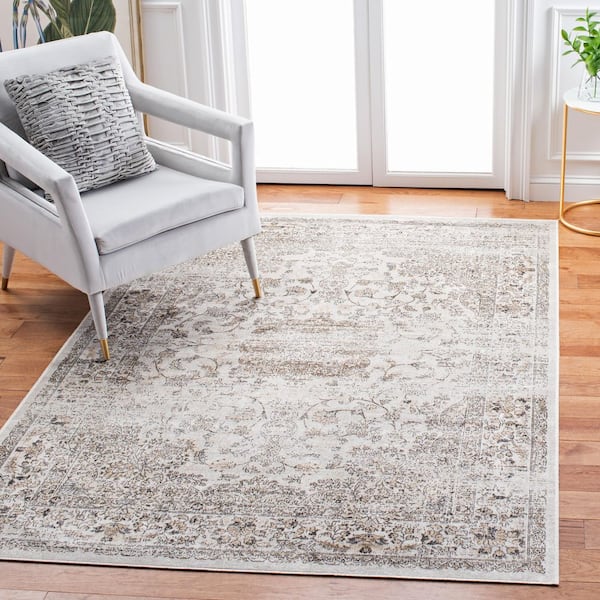 Atlas 3 ft. x 5 ft. Beige/Gray Transitional Medallion Area Rug