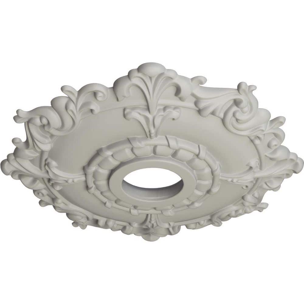 Pot of Cream Polyurethane Decorative Ceiling Medallion, 18 inches