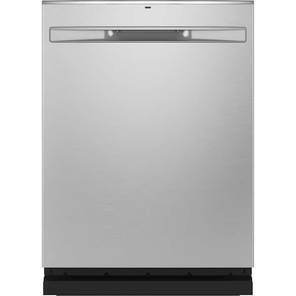 GE 24 in. Built-In Top Control Fingerprint Resistant Stainless Steel Dishwasher w/Stainless Steel Tub, Bottle Jets, 46 dBA