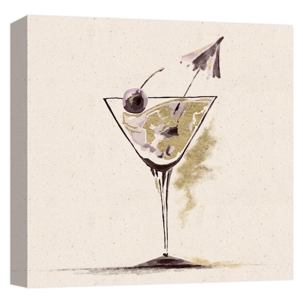 PTM Images "Martini'' Canvas Abstract Wall Art 15 in. x 15 in.