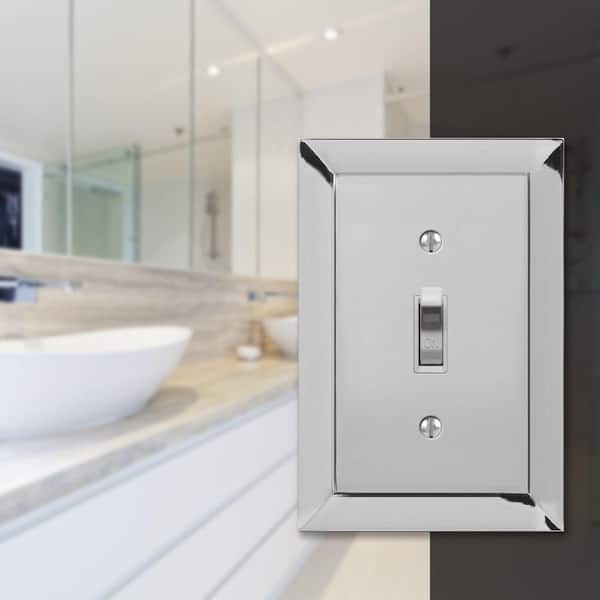 Studio 1 Gang Phone Metal Wall Plate, Polished Chrome