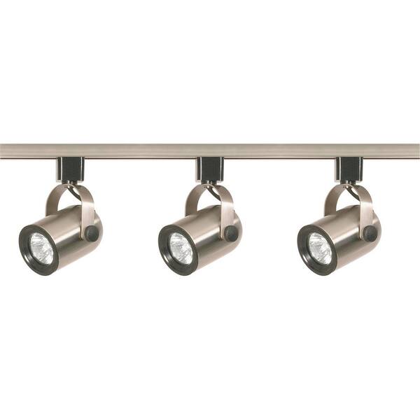Filament Design 4 Ft 3 Light Brushed Nickel Halogen Track Lighting Head Kit Hd Tk354 Filament Design 4 Ft 3 Light Brushed, Halogen Track Lighting Heads